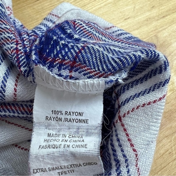 Rails White Plaid Flannel Sleeveless Button Down Shirt Women's Size Extra Small‎ - Picture 14 of 16